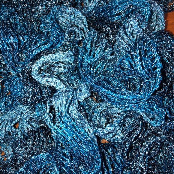 Hand-Knit Ruffle Scarf - Picture 3 of 3